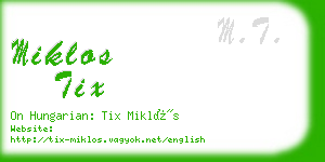 miklos tix business card